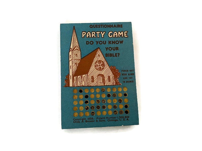 1938 Party Game, Do You Know Your Bible? at Duckwells