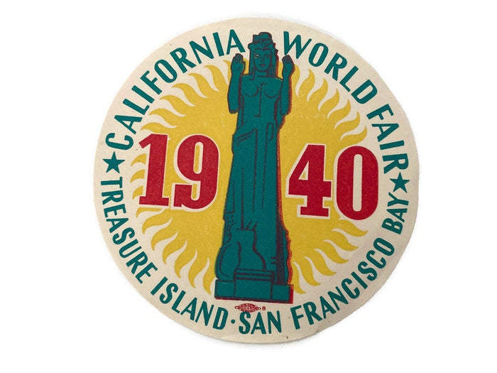 1940 San Francisco World's Fair California Luggage Souvenir at Duckwells