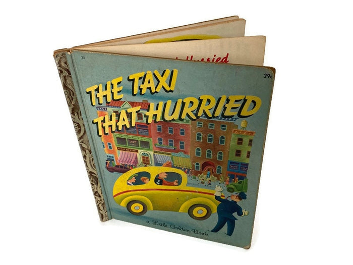 1946 Little Golden Book, "The Taxi that Hurried, First M Edition # 25 at Duckwells