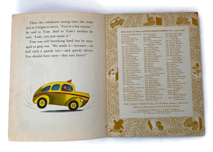 1946 Little Golden Book, "The Taxi that Hurried, First M Edition # 25 at Duckwells