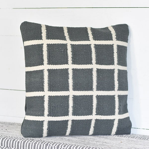 20" Carbon & Chalk Stripe Pillow