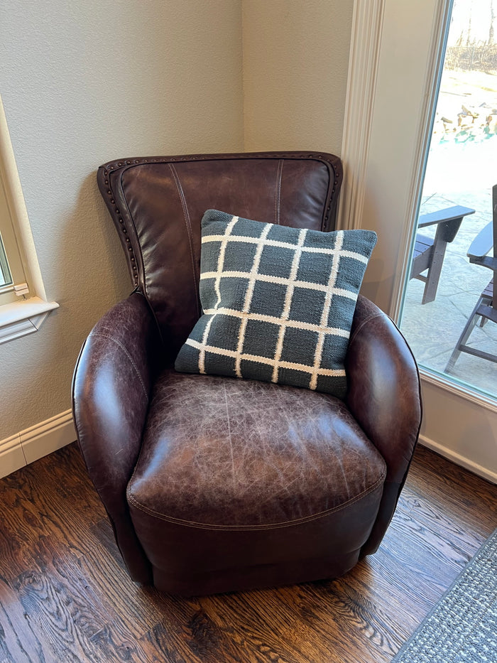 20" Carbon & Chalk Stripe Pillow