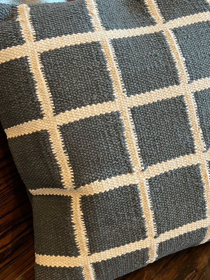20" Carbon & Chalk Stripe Pillow