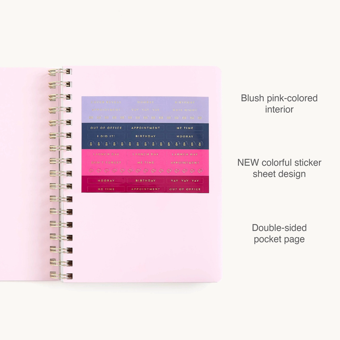 2026 Softcover Weekly Simplified Planner - Happy Stripe