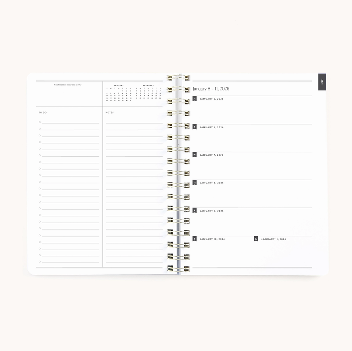 2026 Softcover Weekly Simplified Planner - Happy Stripe