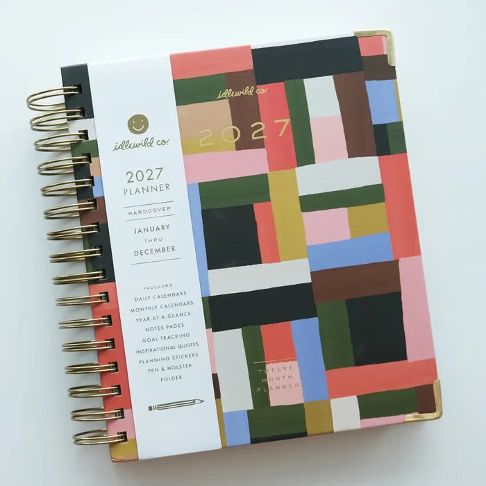 2027 Spiral Bound Planner | Patchwork Motif