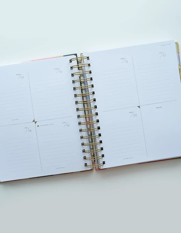2027 Spiral Bound Planner | Patchwork Motif
