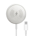 a close up of a white charger with a lightning plug attached