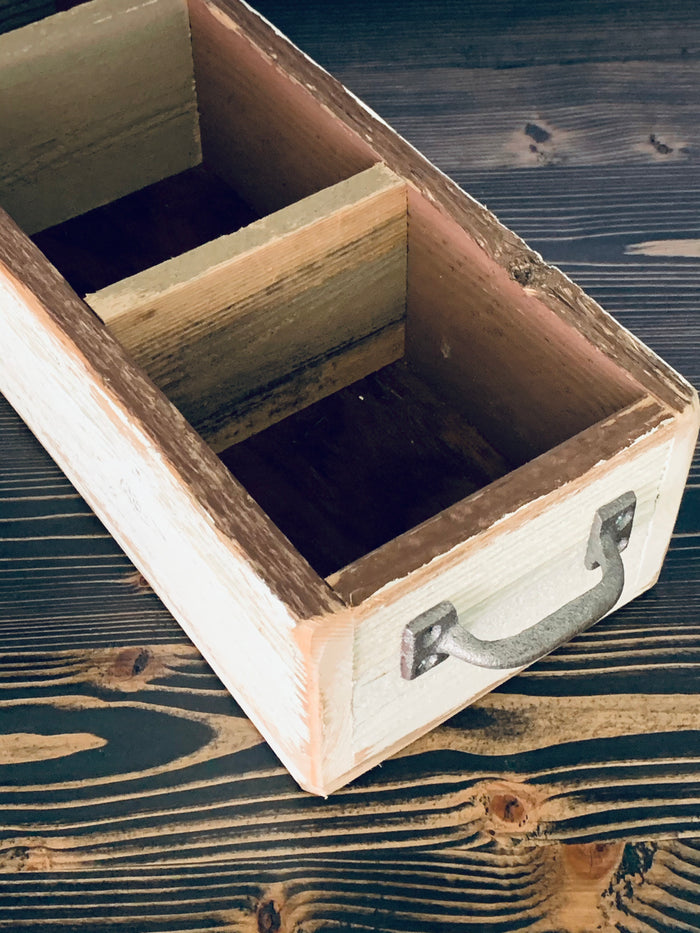 3 Compartment Wooden Crate
