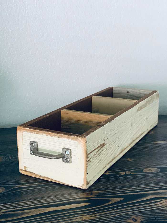 3 Compartment Wooden Crate