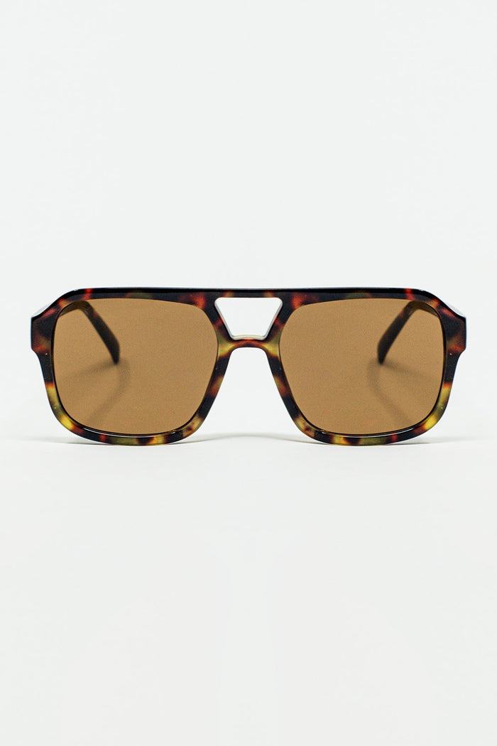 70´s Aviator Sunglasses In Tortoise Shell