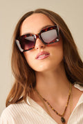 90s Squared Sunglasses in brown