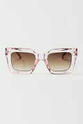 90's Squared Sunglasses in Pink