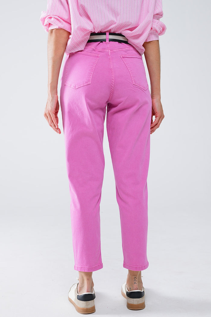 Ankle skinny Basic Jeans in pink - Coloured Jeans