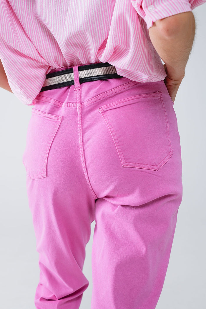 Ankle skinny Basic Jeans in pink - Coloured Jeans