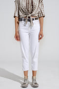 Ankle skinny Basic Jeans in white - Coloured Jeans