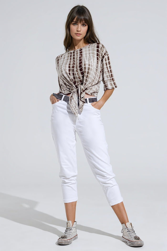 Ankle skinny Basic Jeans in white - Coloured Jeans