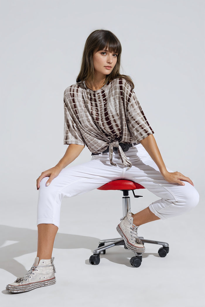 Ankle skinny Basic Jeans in white - Coloured Jeans