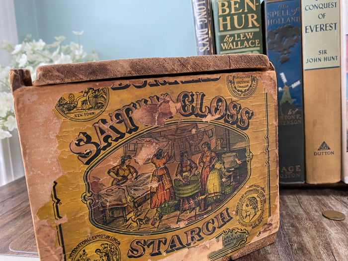 Antique Advertising Box for Duryeas' Starch at Duckwells