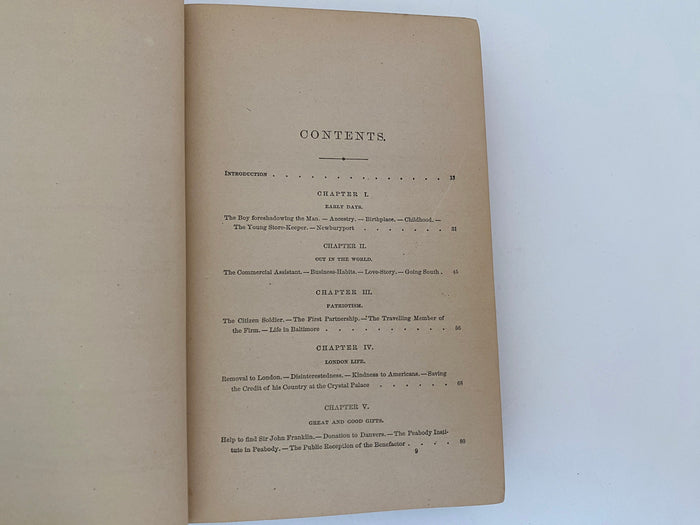 Antique Book, The Life of George Peabody by Phebe A. Hanaford 1875 at Duckwells