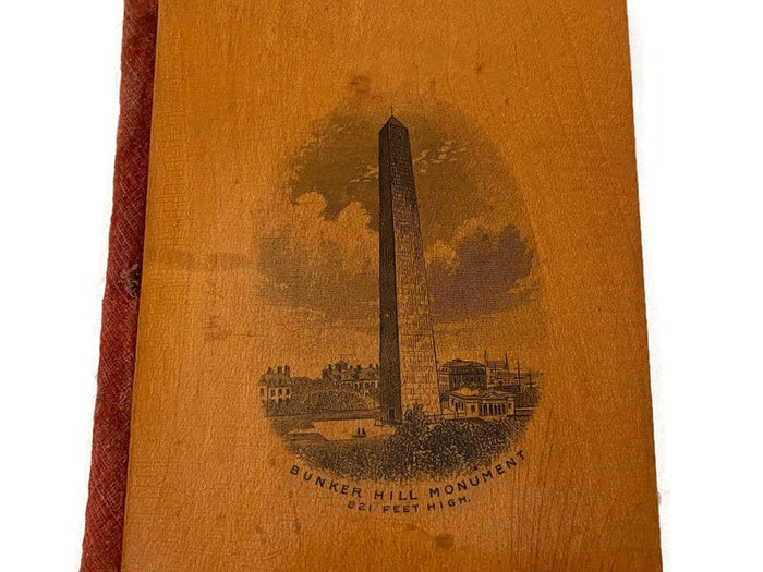 Antique Bunker Hill Monument Souvenir Needlecase, Mauchline Ware at Duckwells