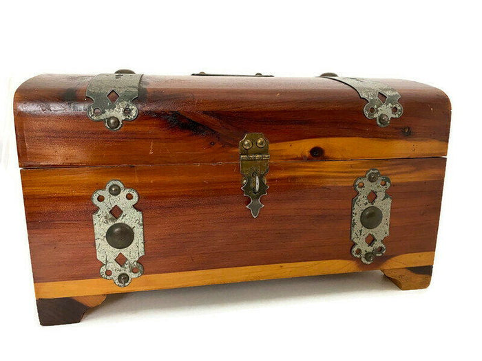 Antique Cedar Treasure Chest at Duckwells
