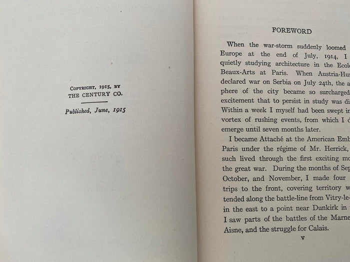 Antique First Edition Book, The Note-Book of an Attache, Seven Months in the War Zone at Duckwells