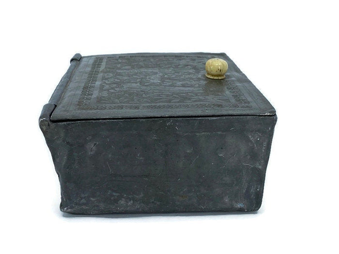 Antique Japanese Pewter Box at Duckwells