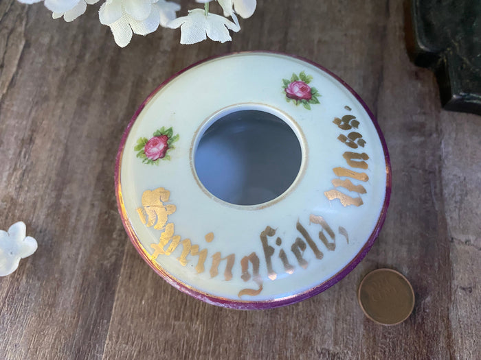 Antique Springfield, Massachusetts Souvenir Hair Receiver at Duckwells