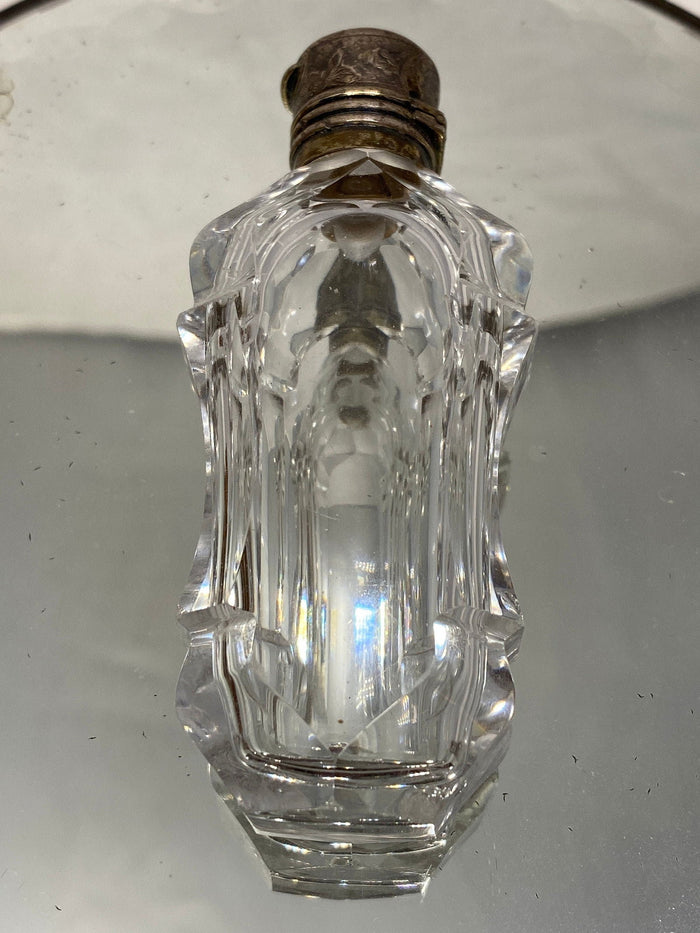 Antique Sterling Silver and Cut Crystal Perfume Bottle at Duckwells