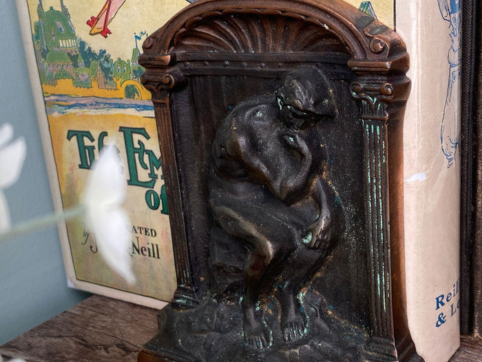 Antique The Thinker Bookends at Duckwells