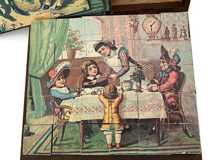 Antique Victorian Childs Block Set at Duckwells