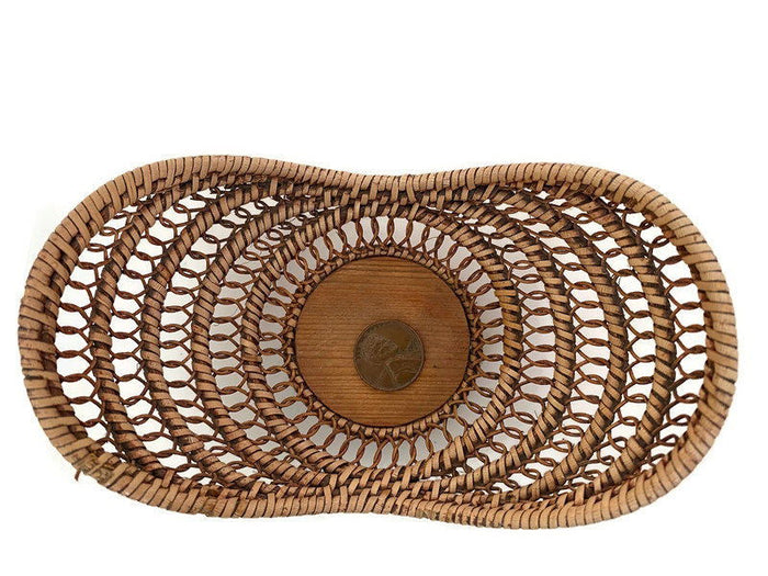 Antique Wicker Baby Doll Bassinet at Duckwells