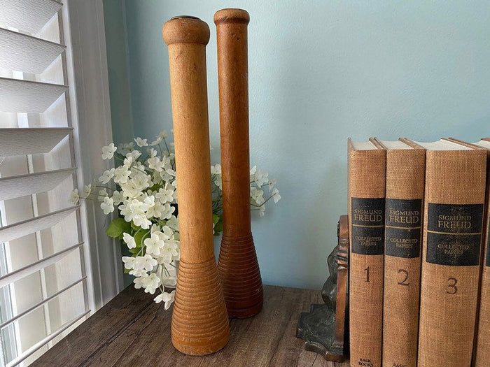 Antique Wood Textile Mill Bobbin Spools at Duckwells