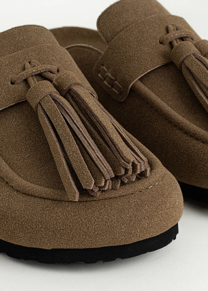 Ariana Moccasin - Taupe Suede