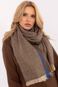 AT Striped Shawl for Women - Trendy Fashion Accessory brown one-size-fits-all - Scarves