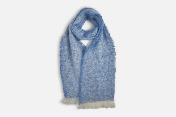 Azure Mooneen Mohair Scarf - Cushendale Woollen Mills