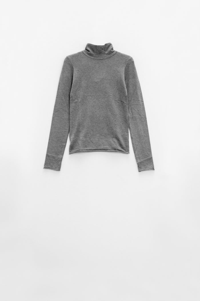 Basic grey fine knit bodycon sweater