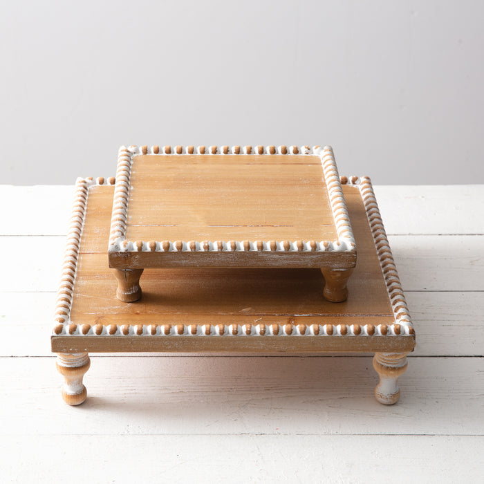 Beaded Wood Riser Set