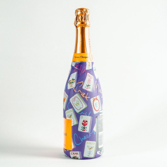 Beau Bottles Purple Mahjong Champagne Bottle Wrap