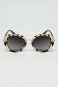 Beige Sunset Spot Oval Shaped Sunglasses