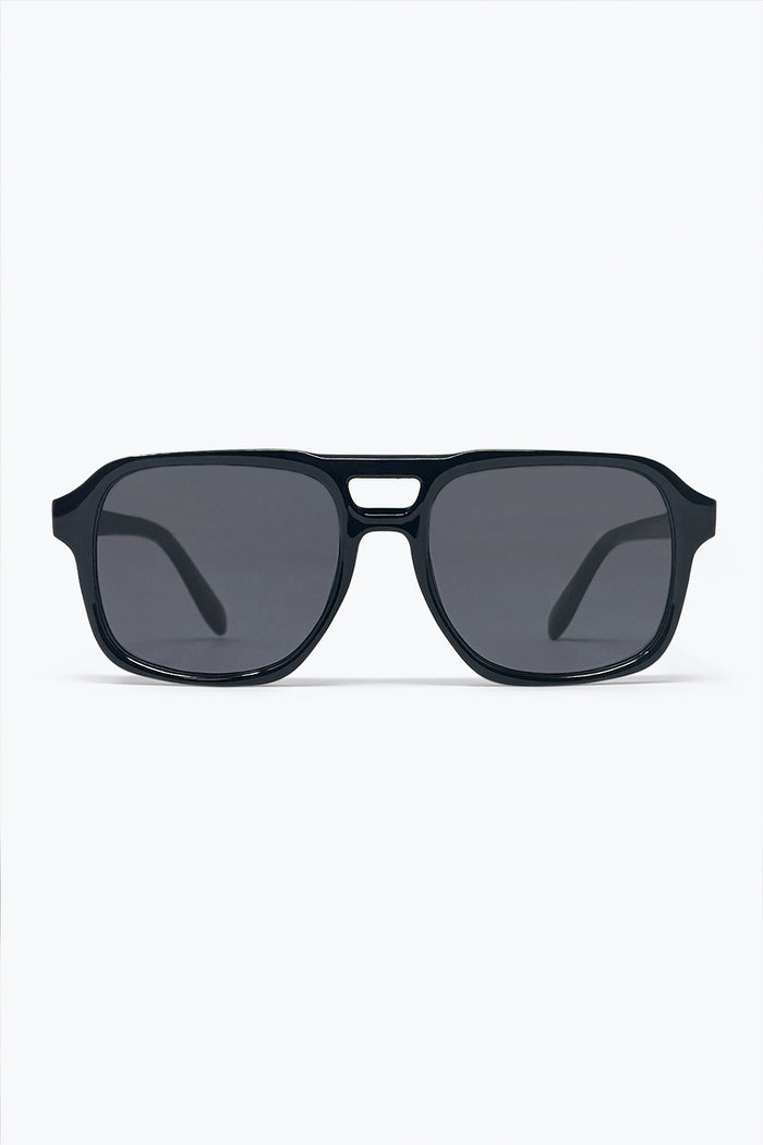 Black Chunky Frame Square Lens Oversize Sunglasses