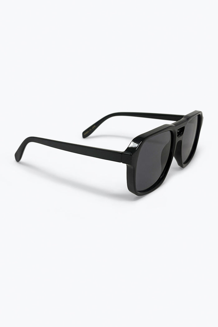 Black Chunky Frame Square Lens Oversize Sunglasses