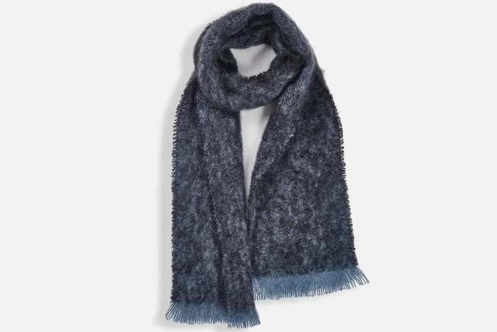 Black Clash Mohair Scarf - Cushendale Woollen Mills