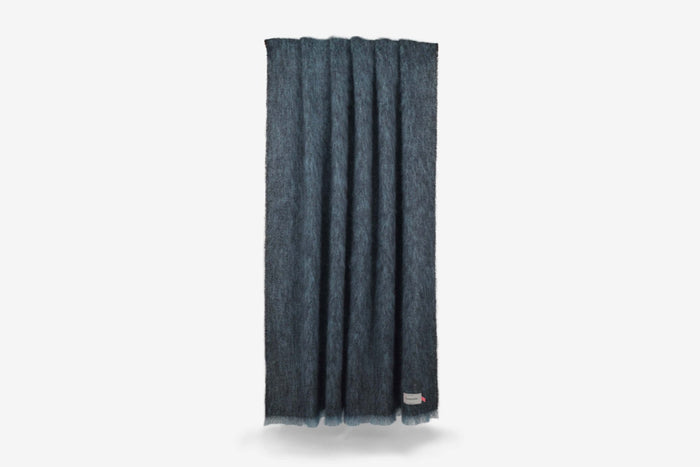 Black Clash Mohair Throw Blanket - Cushendale Woollen Mills