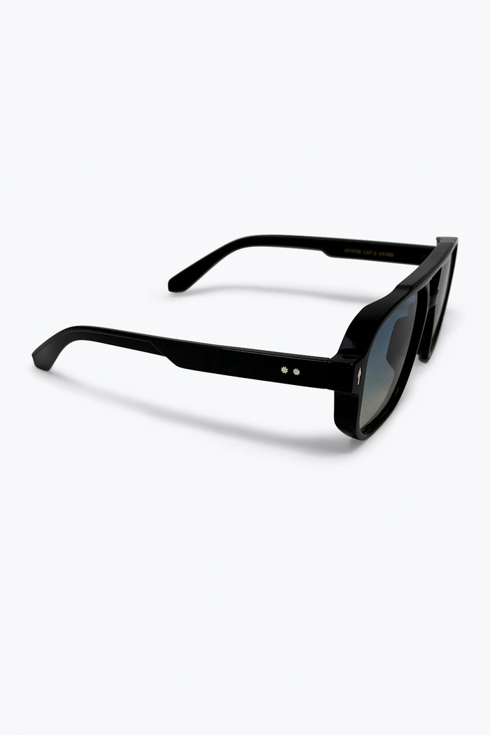 Black Gradient Lens Oversize Square Frame Sunglasses