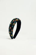 Black headband with bead embellishments