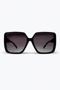 Black Oversize Square Frame Gradient Lens Sunglasses