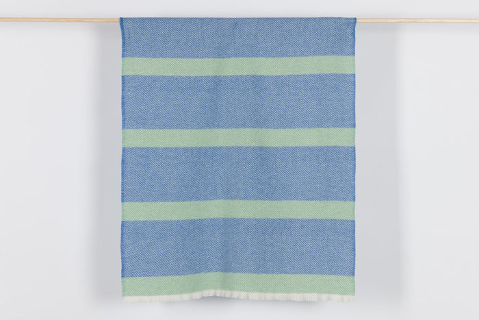 Blue Classic Kileen Lambswool Baby Blanket - Cushendale Woollen Mills