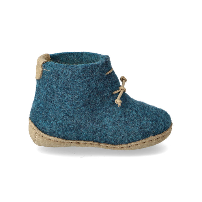 glerups Boot kids Boot with leather sole Petrol